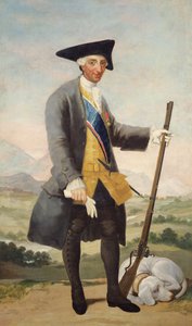 Kung Carlos III i jaktdräkt, ca 1786